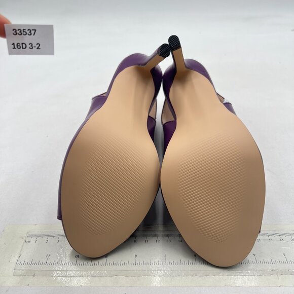 YDN Purple Chic Slingback Peep Toe Stiletto High Heel Ankle Boots Cutout Sandals - Picture 7 of 8
